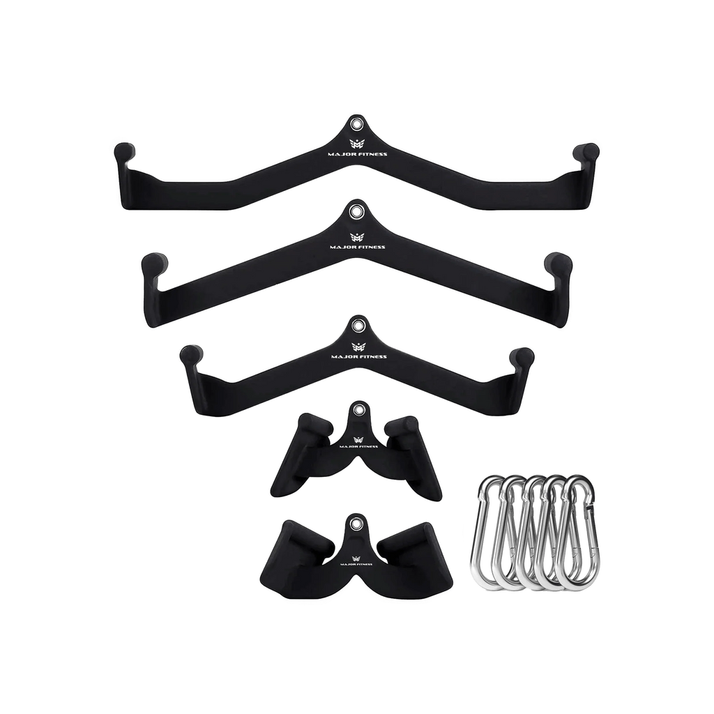 Major Fitness 5S-01 5pcs Cable Lat-Pull-Down Bar Combo Black