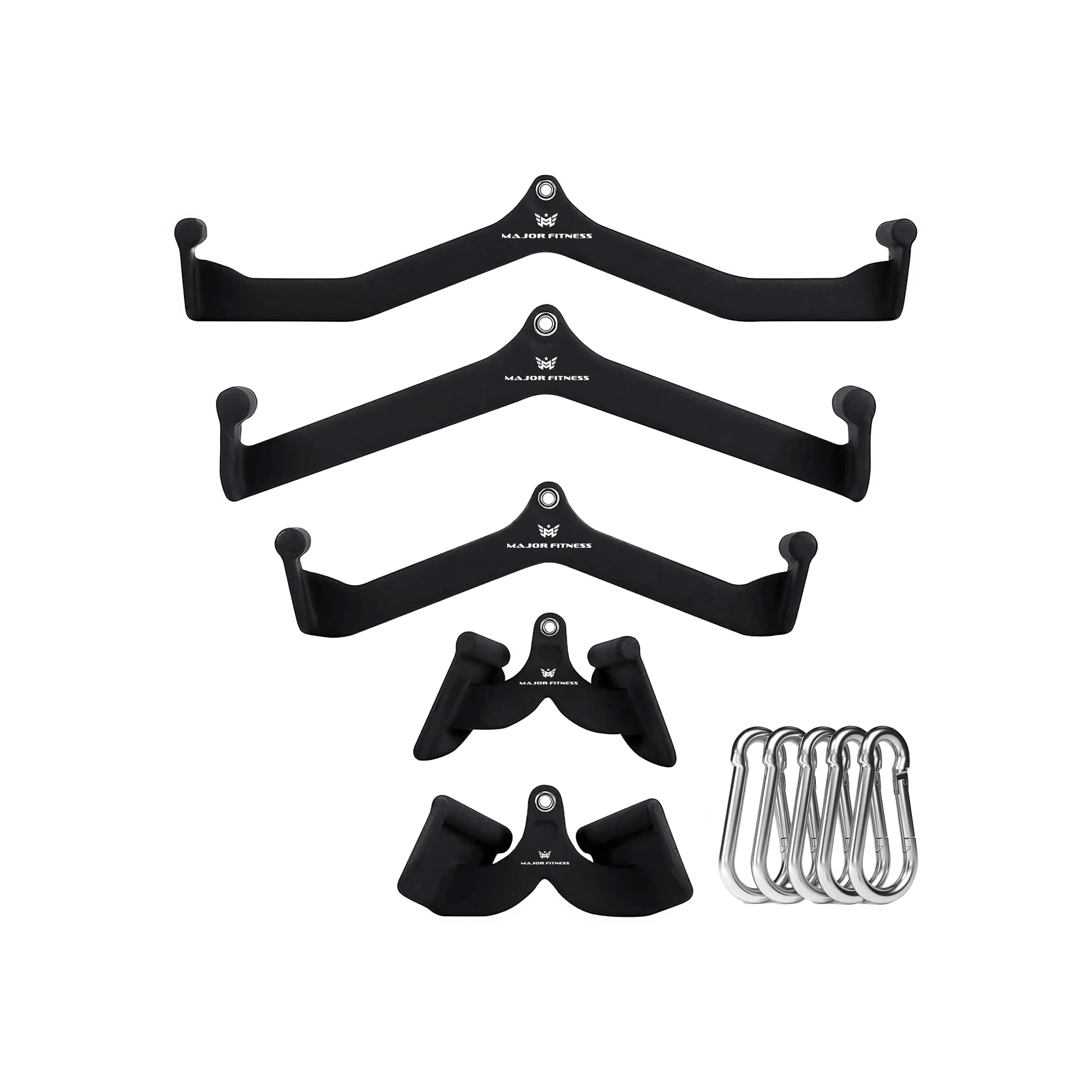 Major Fitness 5S-01 5pcs Cable Lat-Pull-Down Bar Combo Black