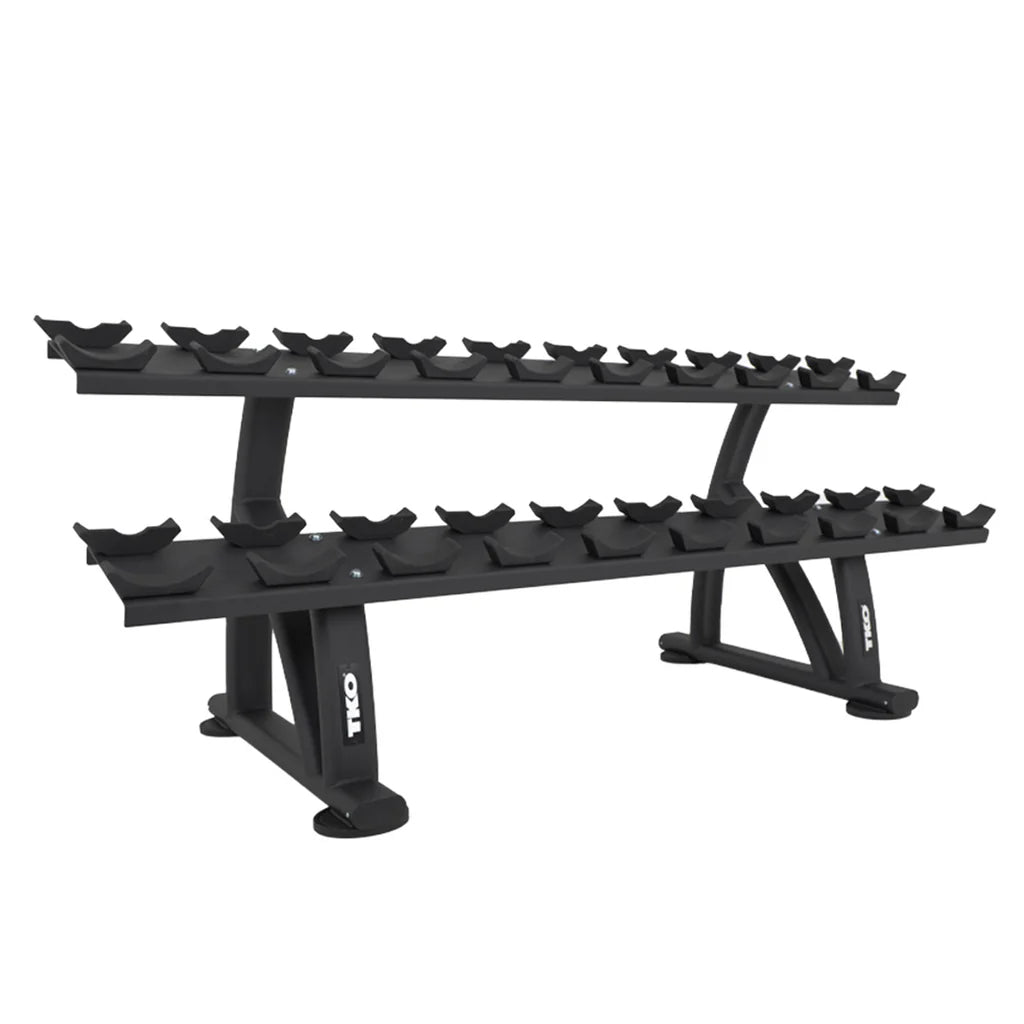 TKO 7051B-BK 10 Pair Dumbbell Rack