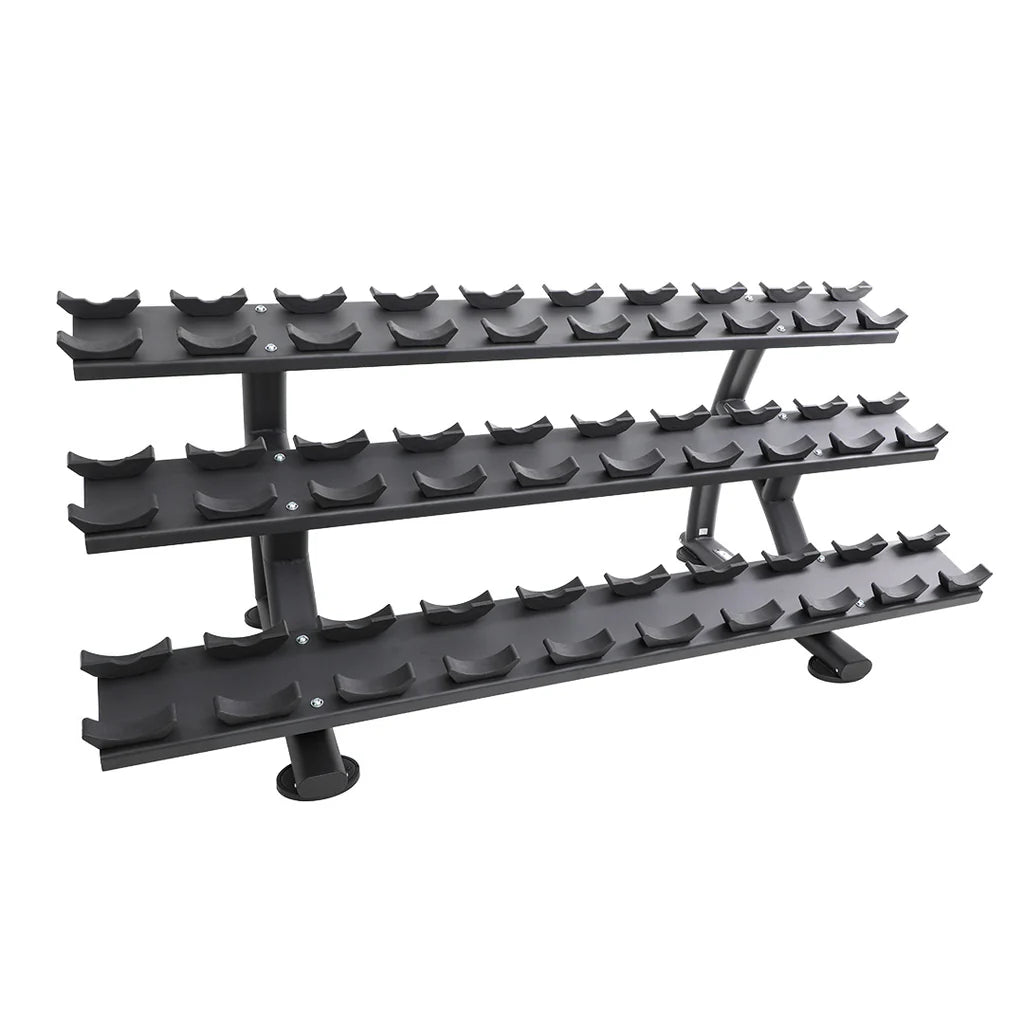 TKO 7052B-BK 15 Pair Dumbbell Rack