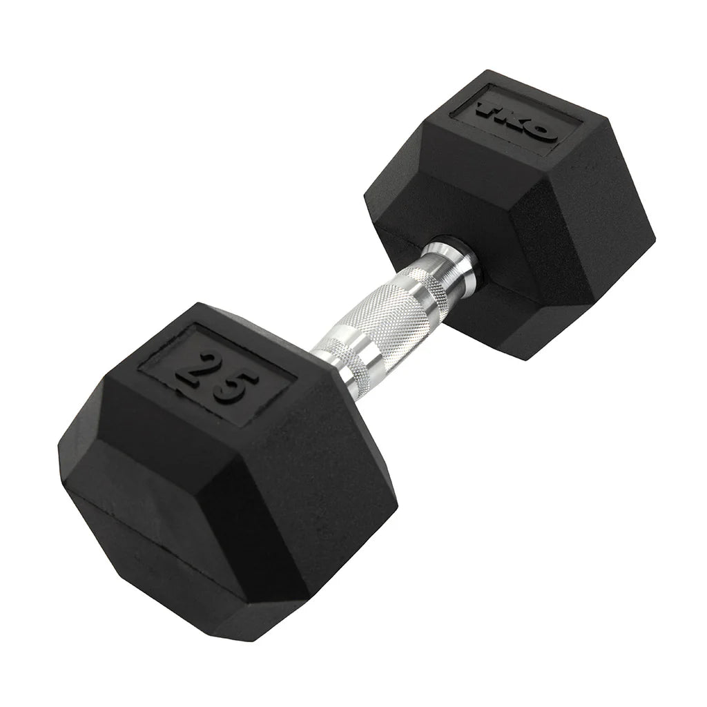 TKO Rubber Hex Dumbbells