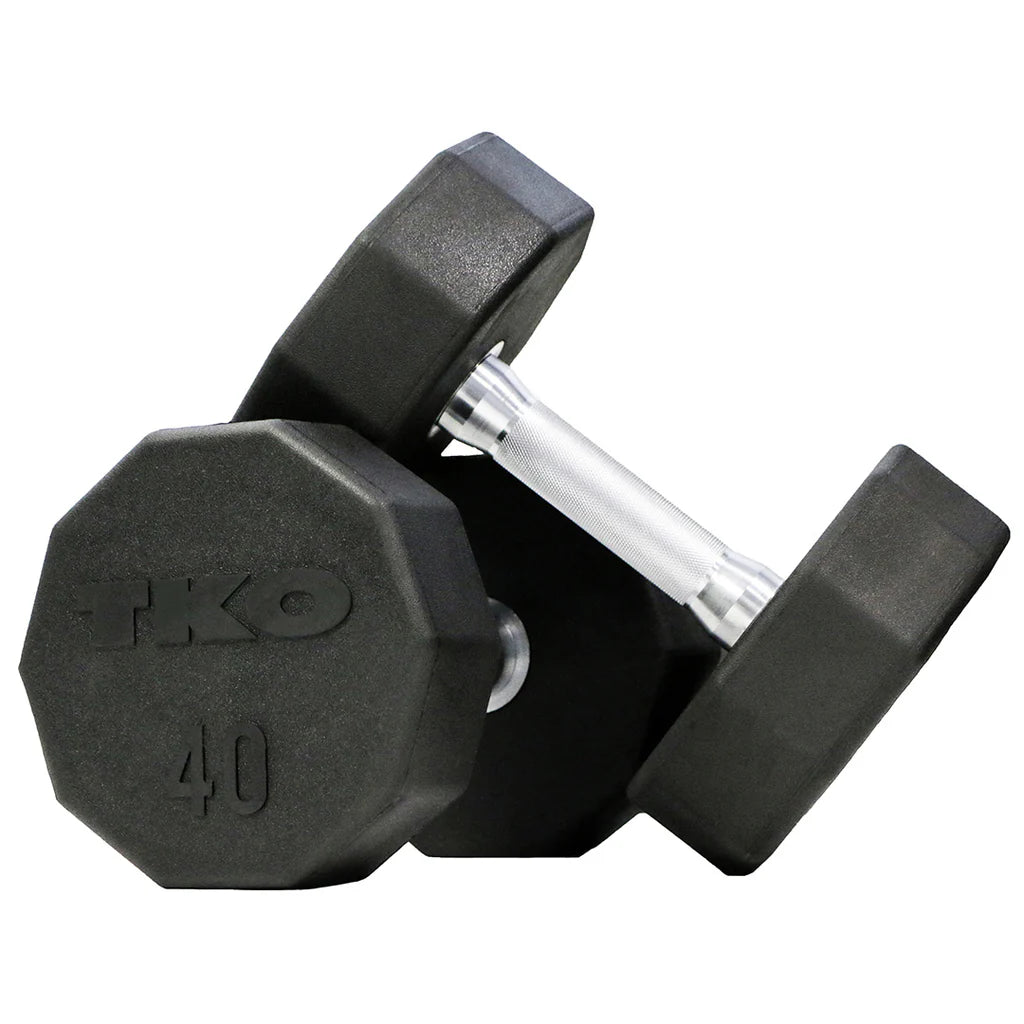 TKO 829TR-95lb Ten-Sided Dumbbell Pair