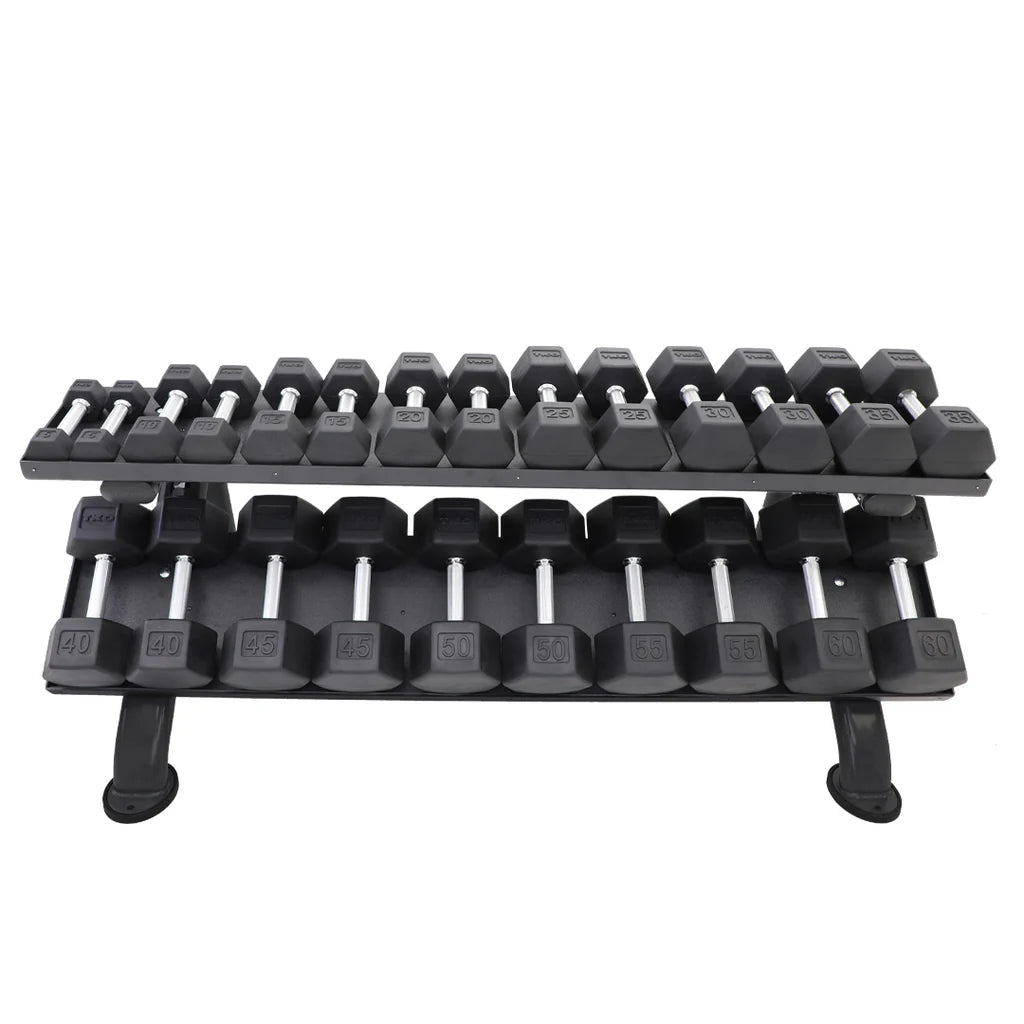 TKO 889HDR-BK 2-Tier Horizontal Dumbbell Rack