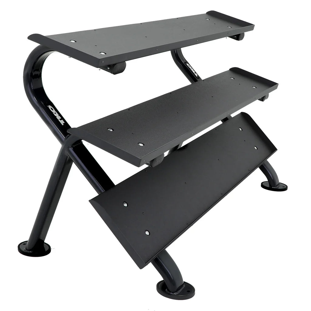 TKO 890HDR-BK 3-Tier Horizontal Dumbbell Rack