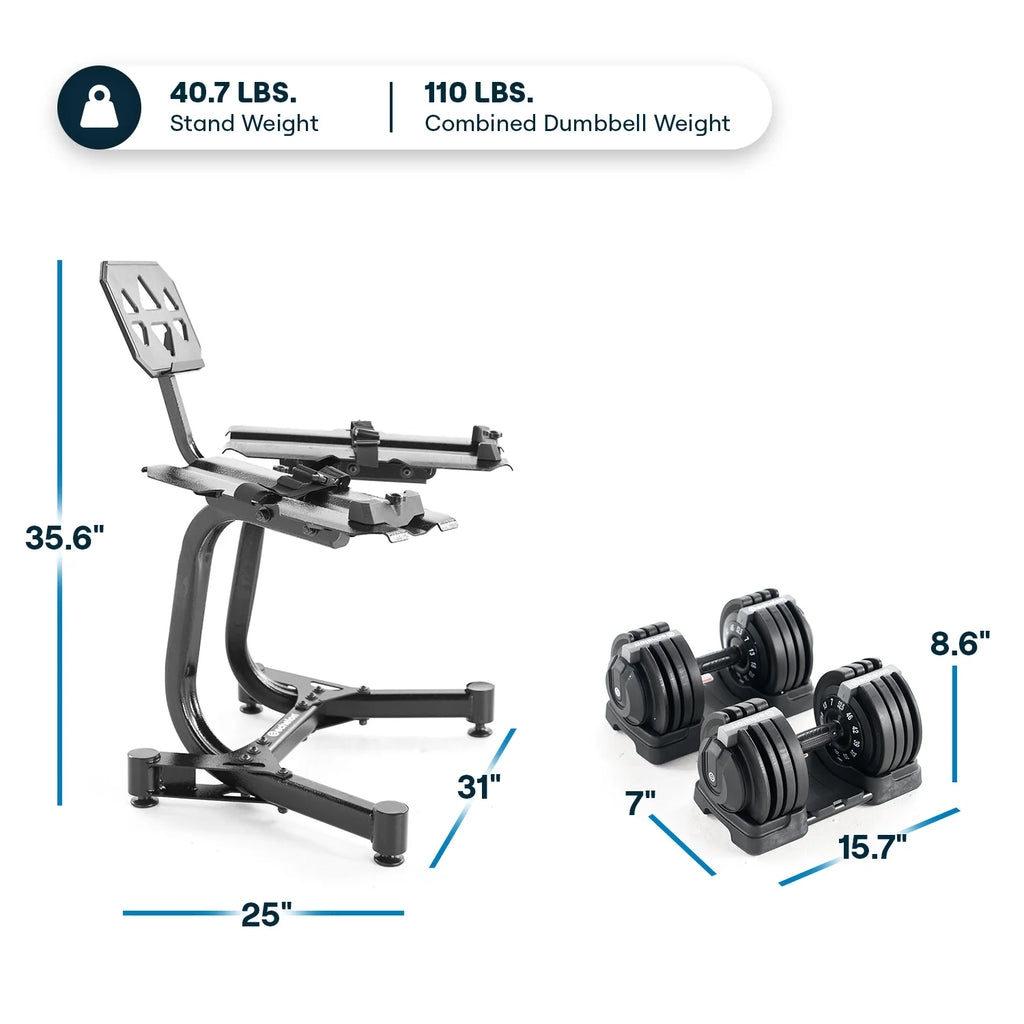 Echelon Strength Multi-Functional Dumbbells & Stand