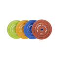 Major Fitness CGWP230 230LB [10lbx2/25lbx2/35lbx2/45lbx2] Multi-Color Color Grip Low Bounce Bumper Plates