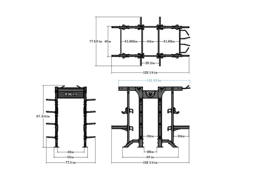 TKO DB-DHR Double Half Rack