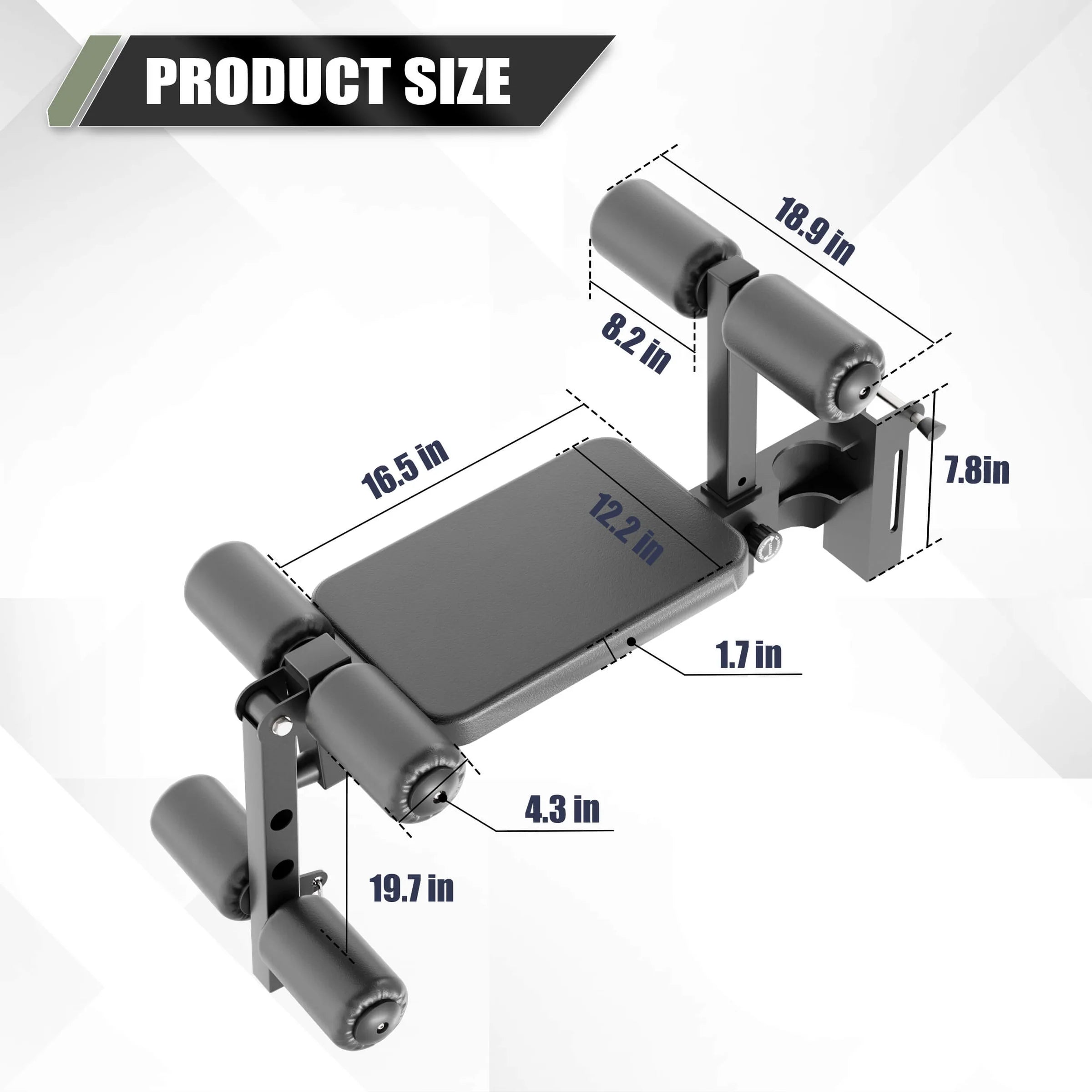 Major Fitness RMLE57 2×3′′ Rack Mounted Leg Extension Black