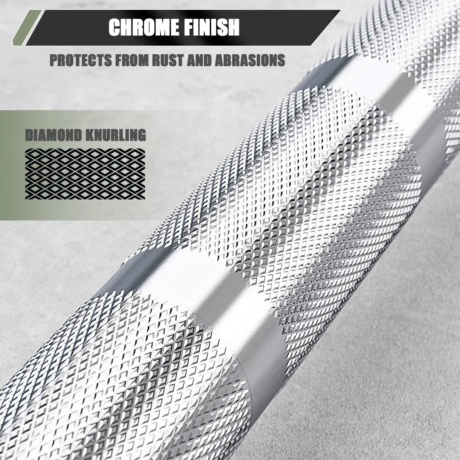 220OB2SR 7ft 20kg Home Gym Barbell Silver