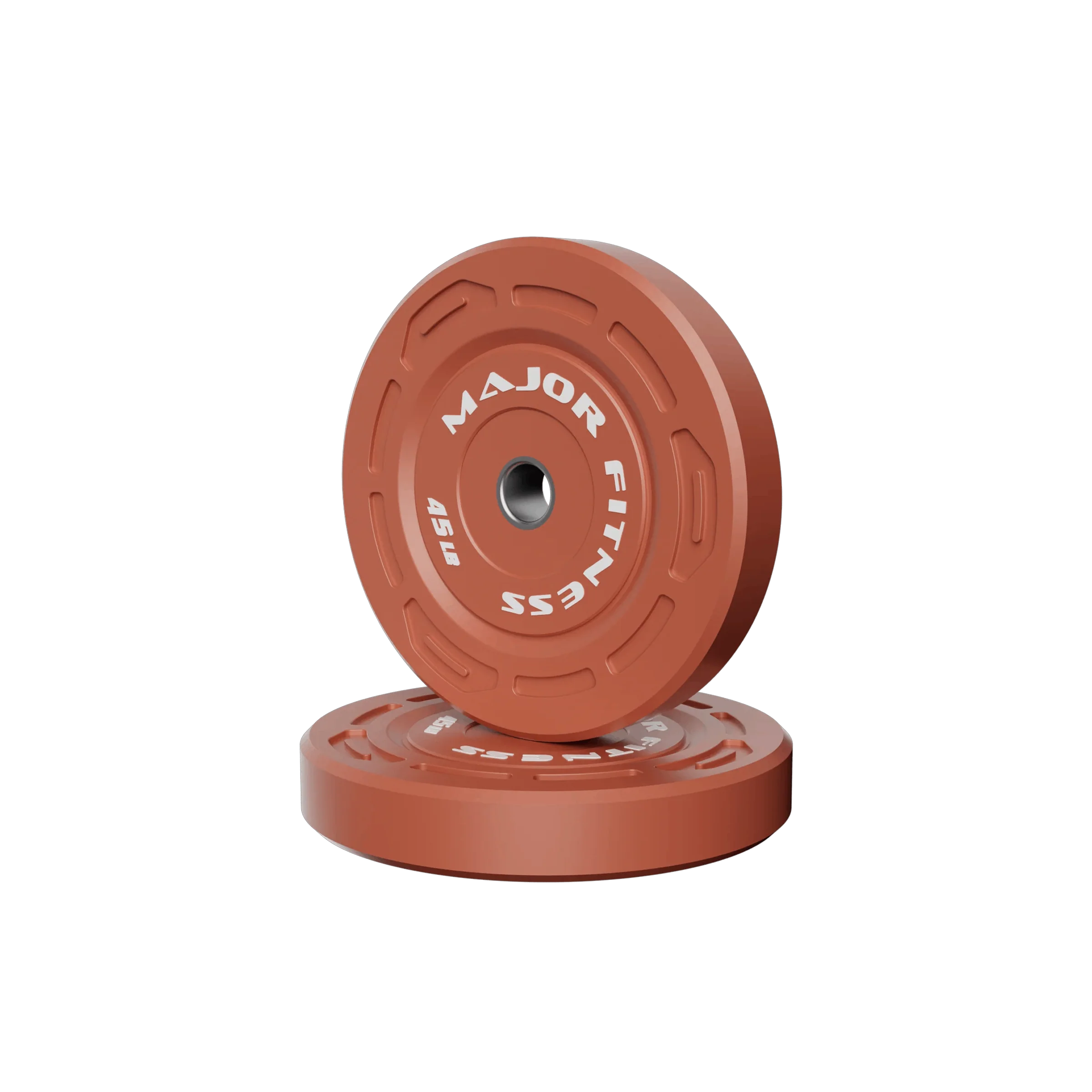 Major Fitness CGWP45 45LB Pair Red Color Grip Low Bounce Bumper Plates