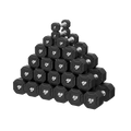 Major Fitness DBSET5-55 Urethane Octagonal-Shield Dumbbells Black