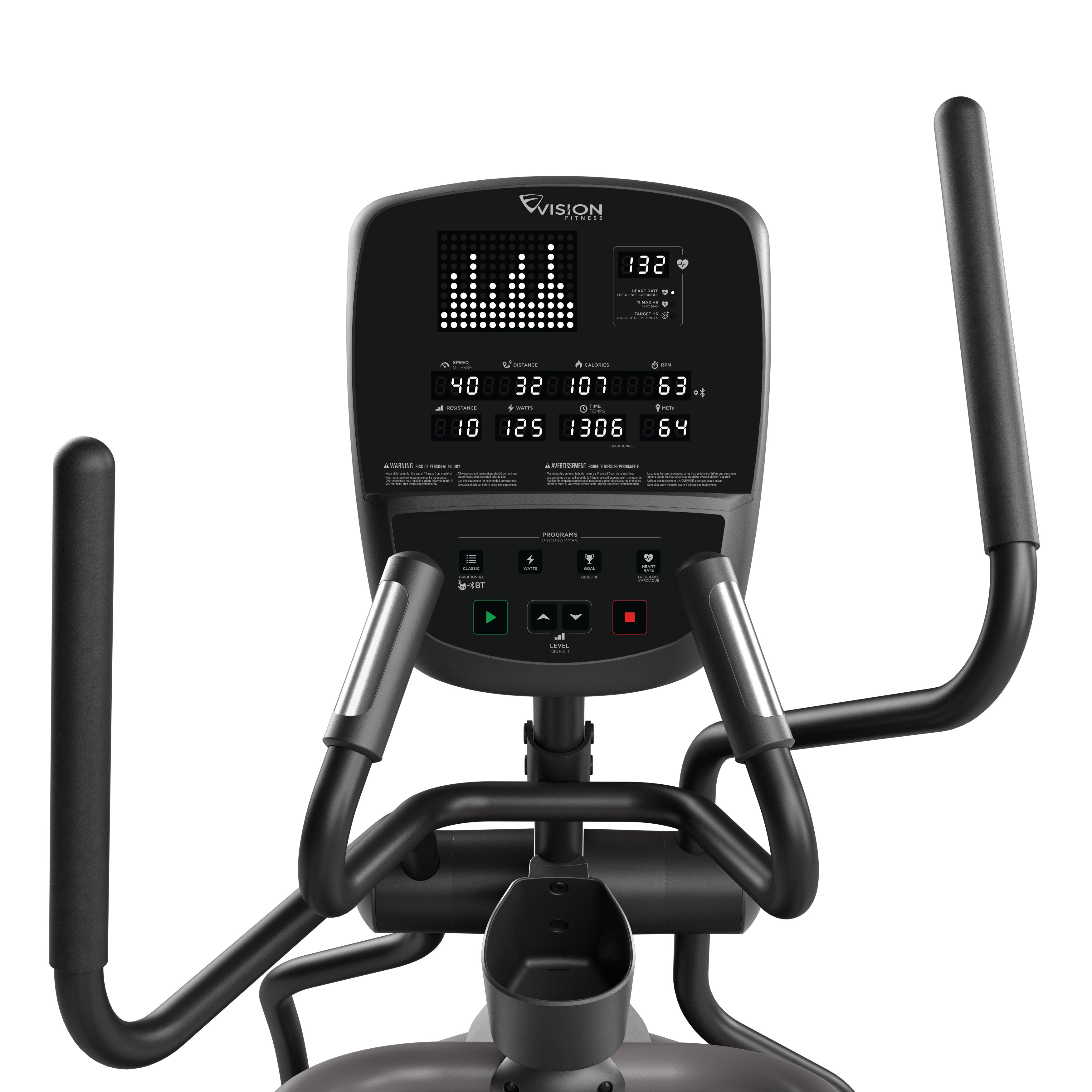 Vision S60 Suspension Elliptical W/Bright White LED Console