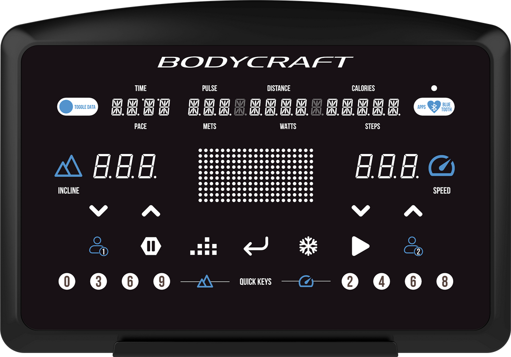 BODYCRAFT T500 Treadmill w/Touch LED Display
