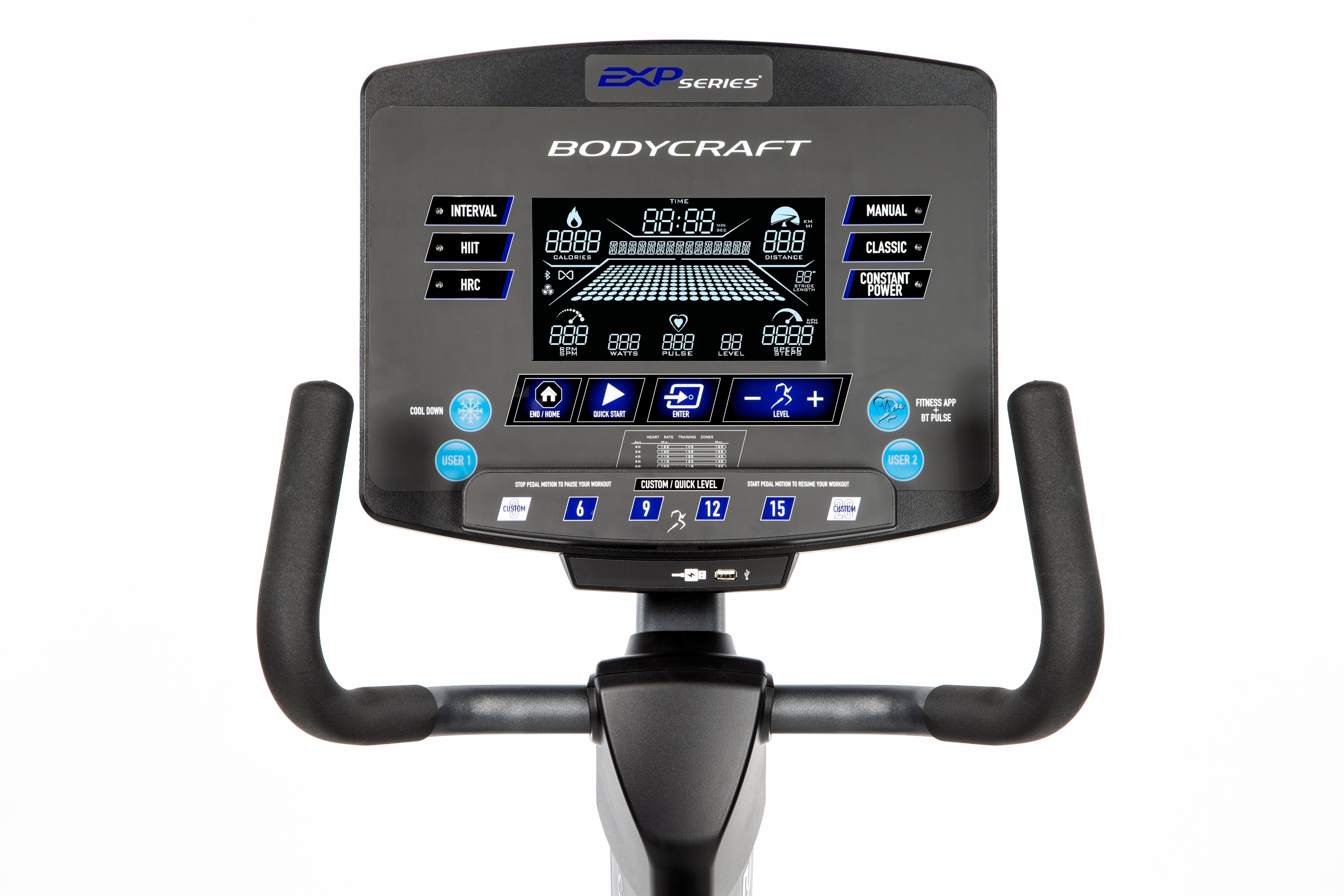 BODYCRAFT R1100 Recumbent Bike w/9" LCD