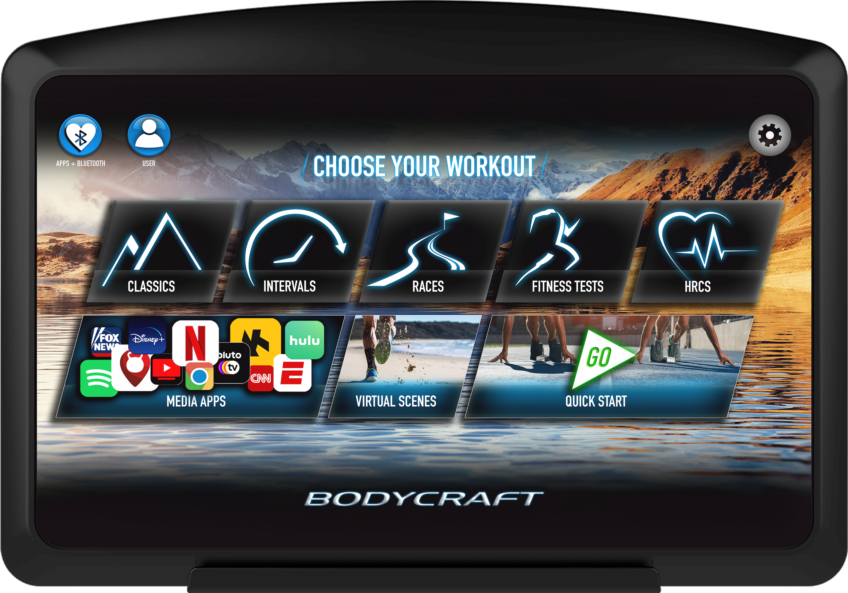 BODYCRAFT T500 Treadmill w/16" Touch Screen Display