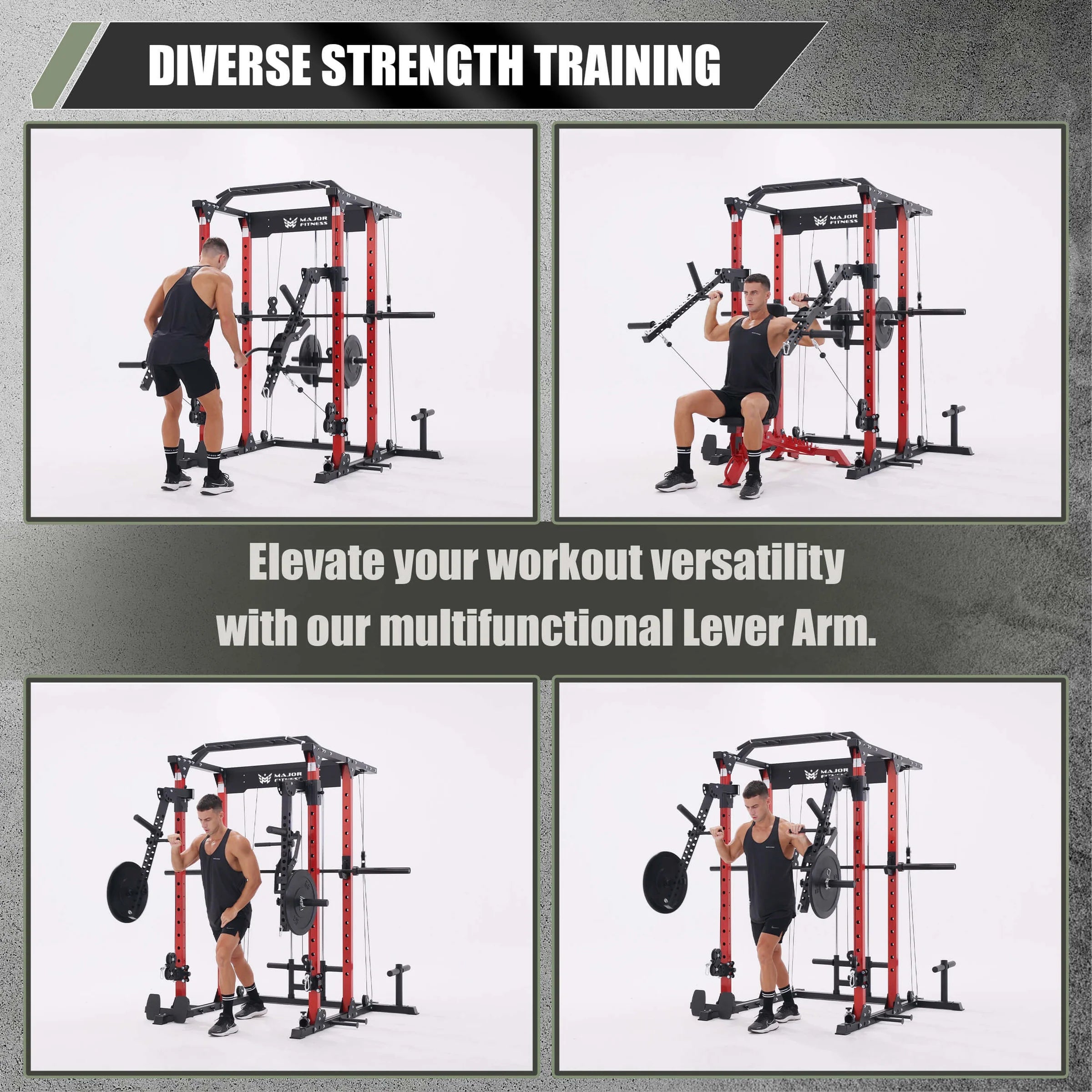 Major Fitness LA57 2×3′′ Lever Arms Black