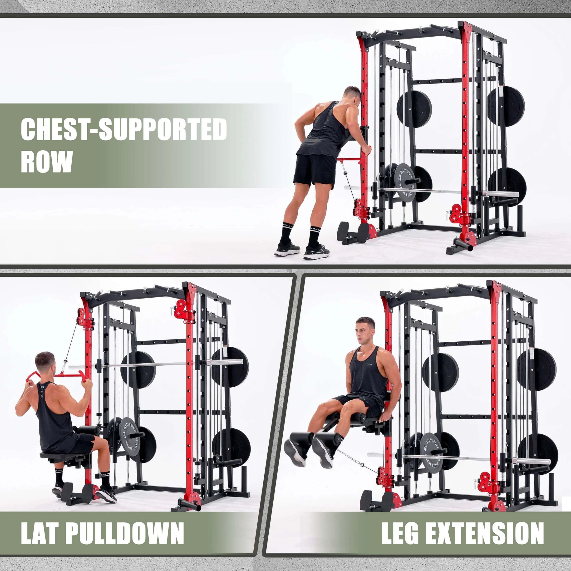 Major Fitness RMLE57 2×3′′ Rack Mounted Leg Extension Black