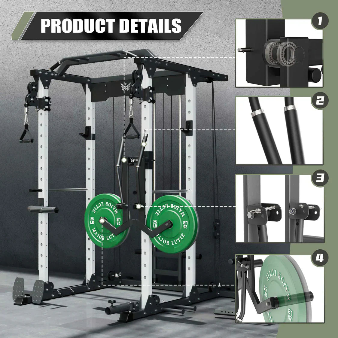Major Fitness SLRA57 2×3′′ Shoulder Lateral Raise Attachment Black