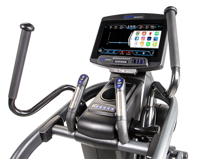 BODYCRAFT E 1200 Suspended Adjustable Stride Elliptical w/16" Touch Screen